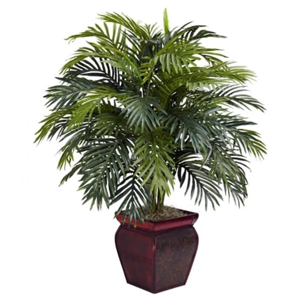 Nearly Natural Areca with Decorative Planter Silk Plant 6686 - main